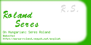 roland seres business card